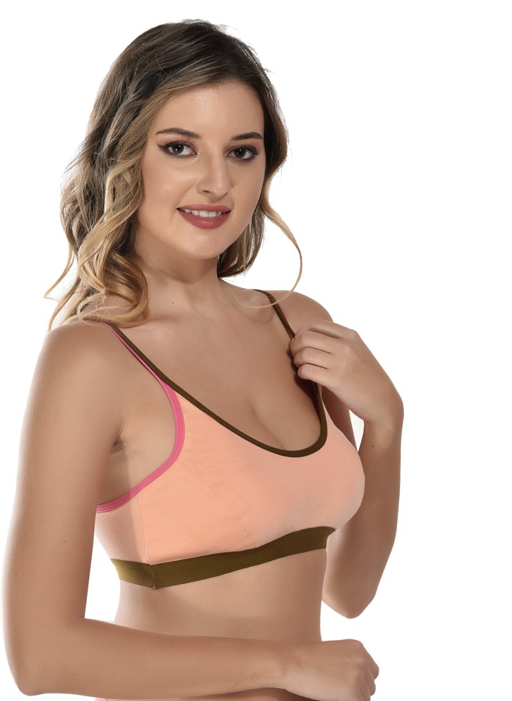  Pooja Ragenee Cotton Moulded Sports Bra For Pack Of 2