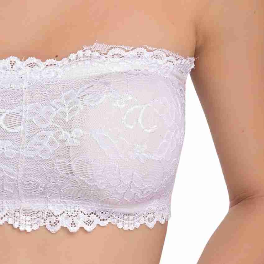 Buy Duufin6 Pieces Lace Bra Padded Bralette Bandeau Bra Straps Tube Bra  with Removable Pads for Women Girls Online at desertcartINDIA
