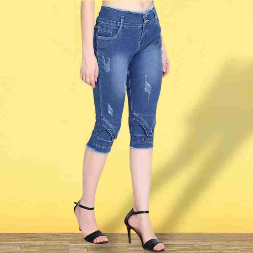 German Club Women Denim Capri - Buy German Club Women Denim Capri Online at  Best Prices in India