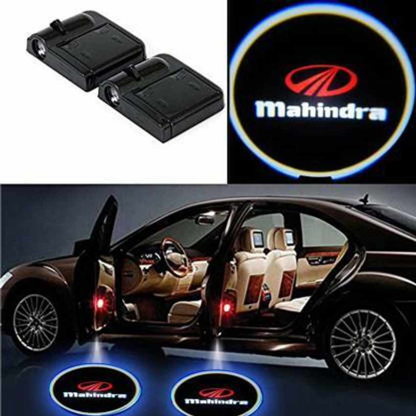 goshop 2pcs Door Light for Mahindra Logo Projector Lights LED