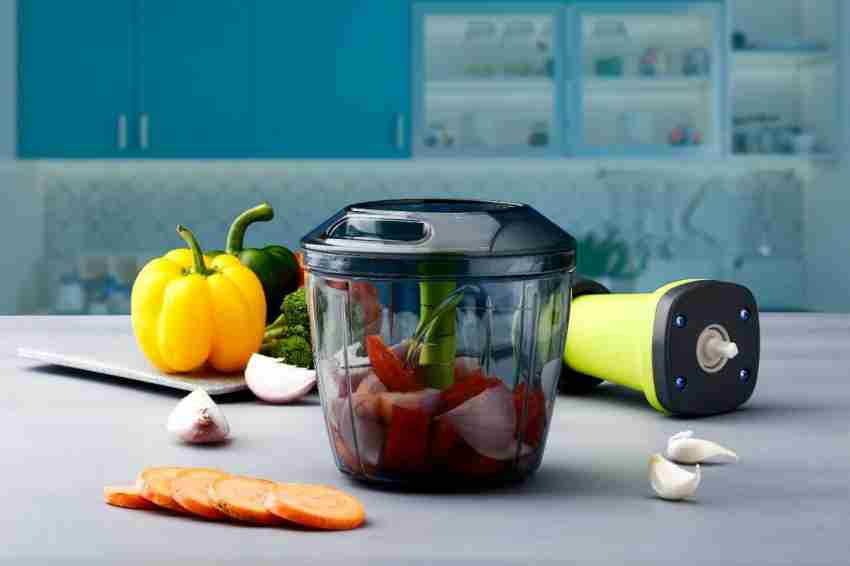 2in1 Push Chopper for Vegetables & Fruits Hand Press Chopper Cutter Mixer  Set