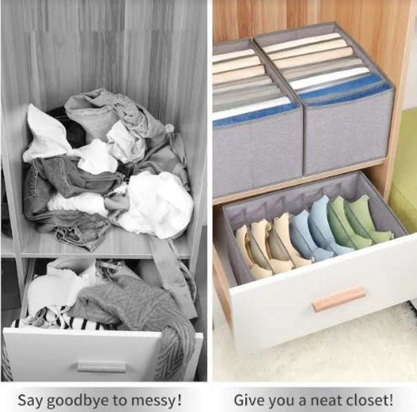 Non Woven Jeans Organizer Storage Box Wardrobe Organizer Suitable for  T-Shirts Underwear Wardrobe Drawers Ties Clapboards