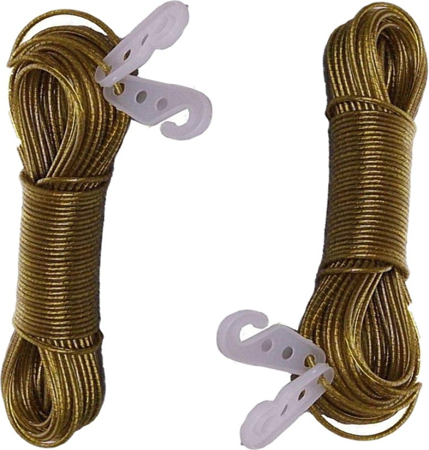 Mannat Cloth Drying Steel Rope 2pc Unbreakable 20m Wire For