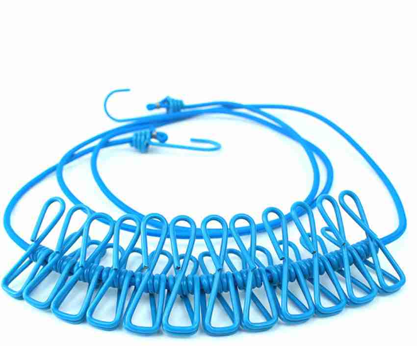 SHUBONIK Clothes Drying Ropes with Hook 12 Clips, Elastic Cloth Hanging Rope  for Drying Steel Retractable Clothesline Price in India - Buy SHUBONIK  Clothes Drying Ropes with Hook 12 Clips, Elastic Cloth