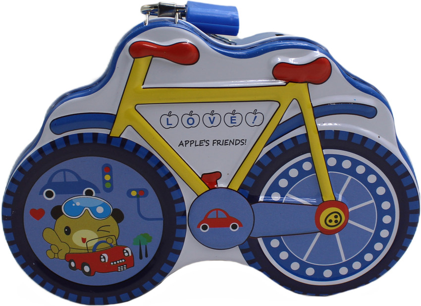 neoinsta shopping Small size cycle shape metal piggy bank toy for