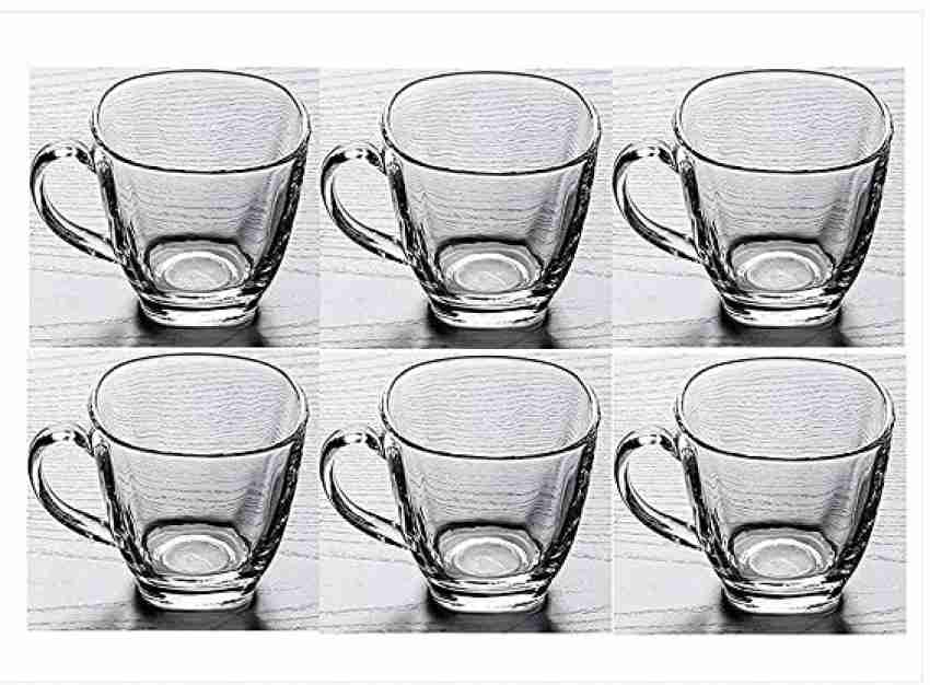 Beadart Glass Tea and Coffee Cup, Cute Tea Cups, 200 ml, Set of 6 (Clear,  Cup Set) Glass Coffee Mug Price in India - Buy Beadart Glass Tea and Coffee  Cup, Cute