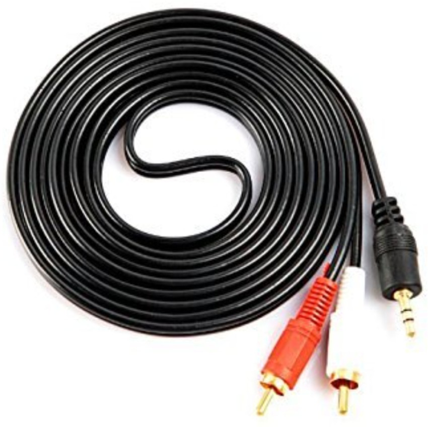 Techvik AUX Cable 3 m 3 Mtr 3.5mm to 6.35mm Male to Male Audio Mixer  Amplifier To - Techvik 