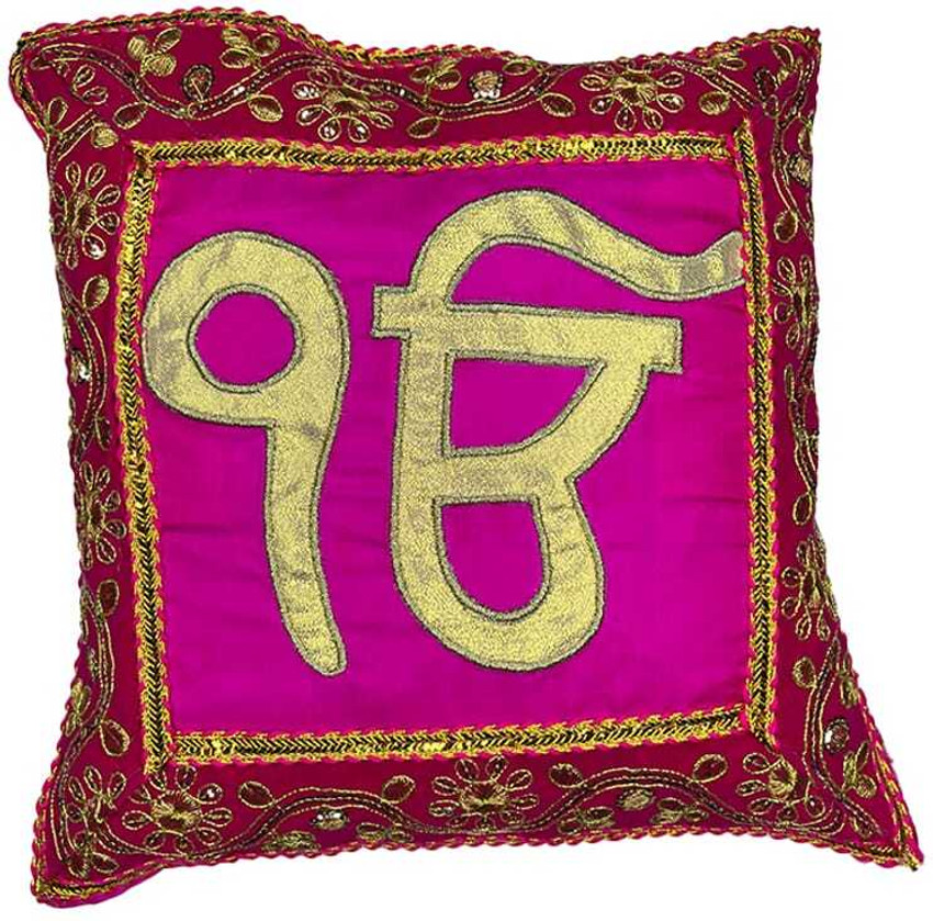 SHRI ANAND JAI GURUJI Om Gurumukhi Designer Silk Satan