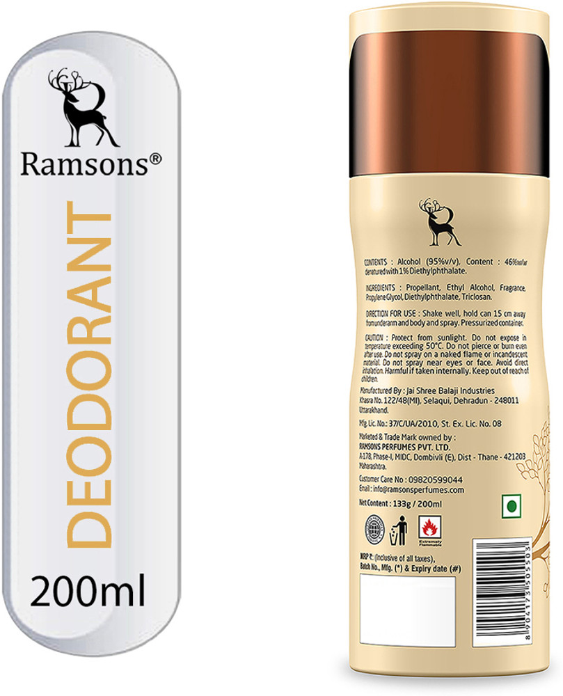 RAMSONS EXOTICA Deodorant Spray For Men Women Price in India