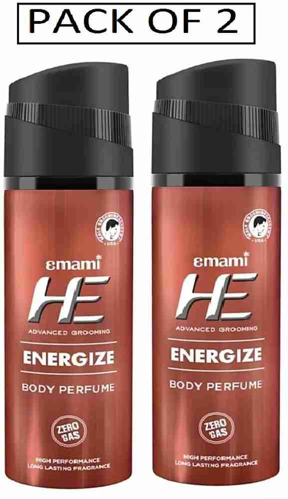 HE Energize Body Perfume For Men 120 ml Pack of 2 Perfume 120 ml For Men Body Spray For Men Price in India Buy HE Energize Body Perfume