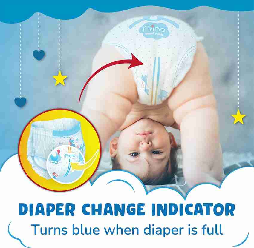 niine Cottony Soft Baby Diaper Pants with Wetness Indicator for