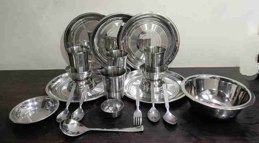 Kitchen steel dinner set discount