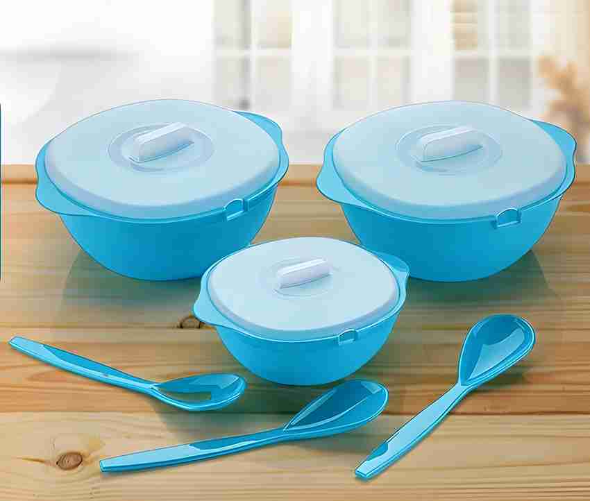 Plastic serving bowls with lids deals