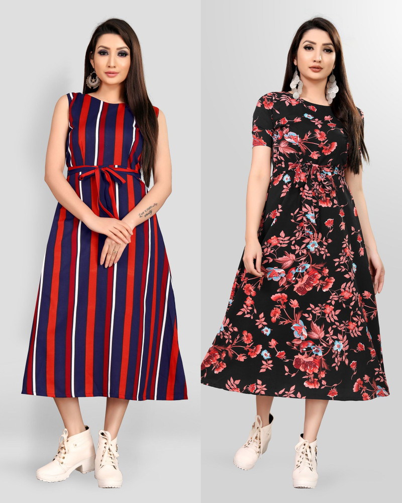 MAA FAB Women Maxi Multicolor Dress Buy MAA FAB Women Maxi Multicolor Dress Online at Best Prices in India Flipkart