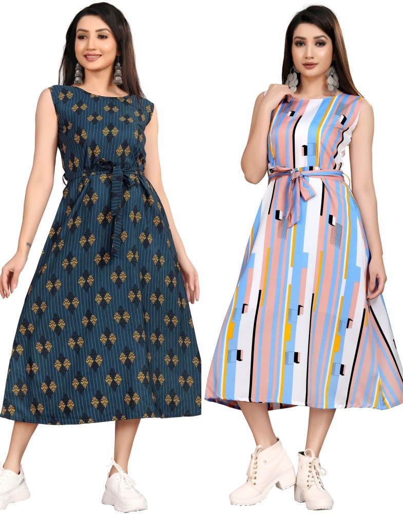 Tozluk Lady Women Maxi Multicolor Dress - Buy Tozluk Lady Women Maxi  Multicolor Dress Online at Best Prices in India | Flipkart.com