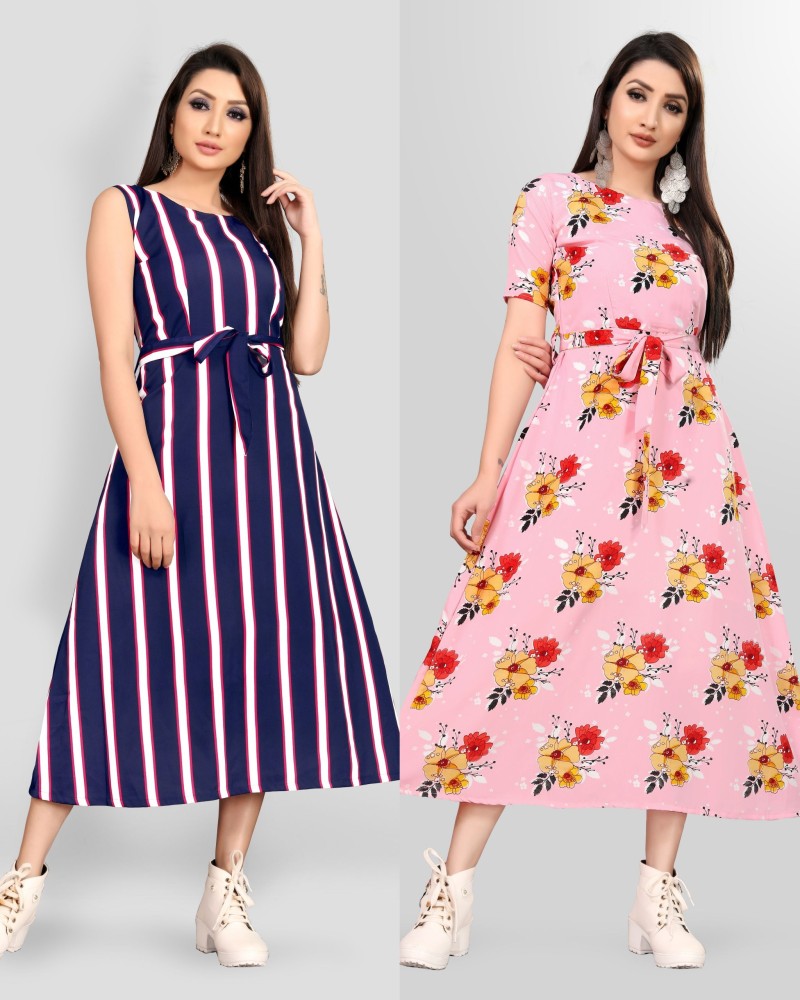 Tozluk Lady Women Maxi Multicolor Dress - Buy Tozluk Lady Women Maxi  Multicolor Dress Online at Best Prices in India