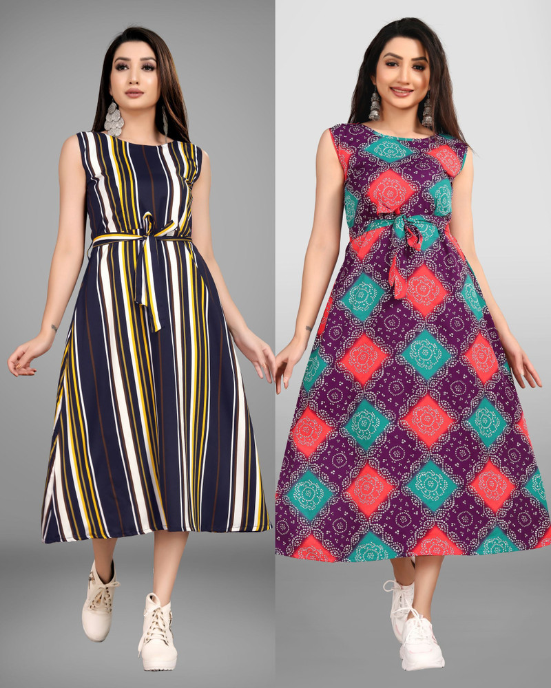 MAA FAB Women Maxi Multicolor Dress Buy MAA FAB Women Maxi
