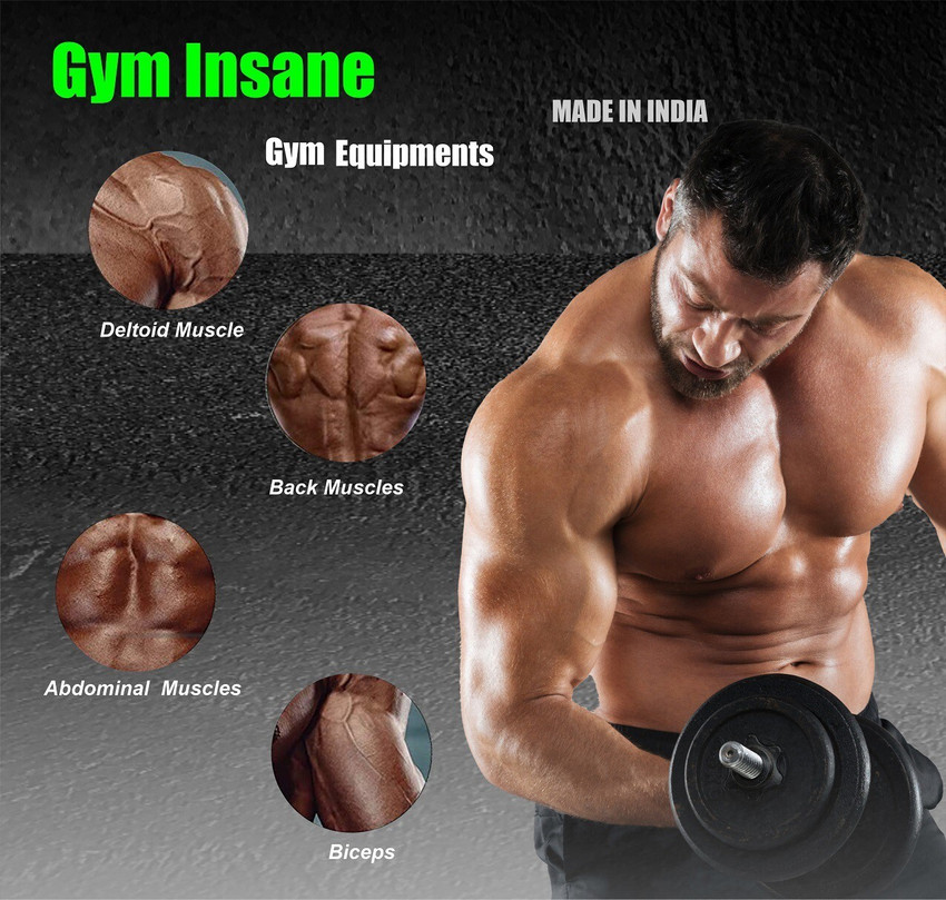 Gym Insane 8 12KG Rubber weight plates iron dumbbell rod with gym accessories home gym set Adjustable Dumbbell Buy Gym Insane 8 12KG Rubber weight plates iron dumbbell rod with gym accessories home