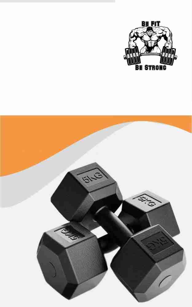 Beefit 10kg Dumbbell Set 1 Pair of Dumbbells best for Home and Gym