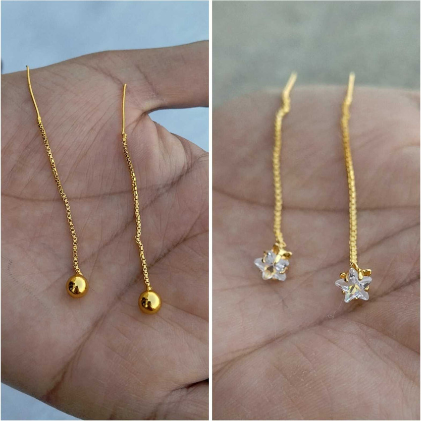 Flipkart Buy YuviKrissh Women s Elegant Traditional Wear Sui Dhaga Earrings For Women Girls Pearl Alloy Earring Set Online at Best Prices in India