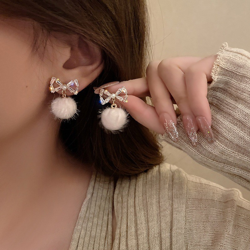 Pom pom earrings flipkart store