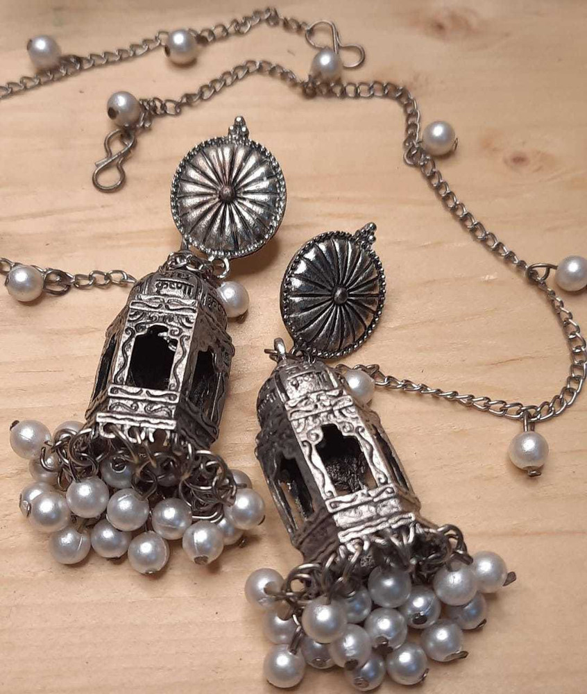 Flipkart jhumkas pearl shop earrings