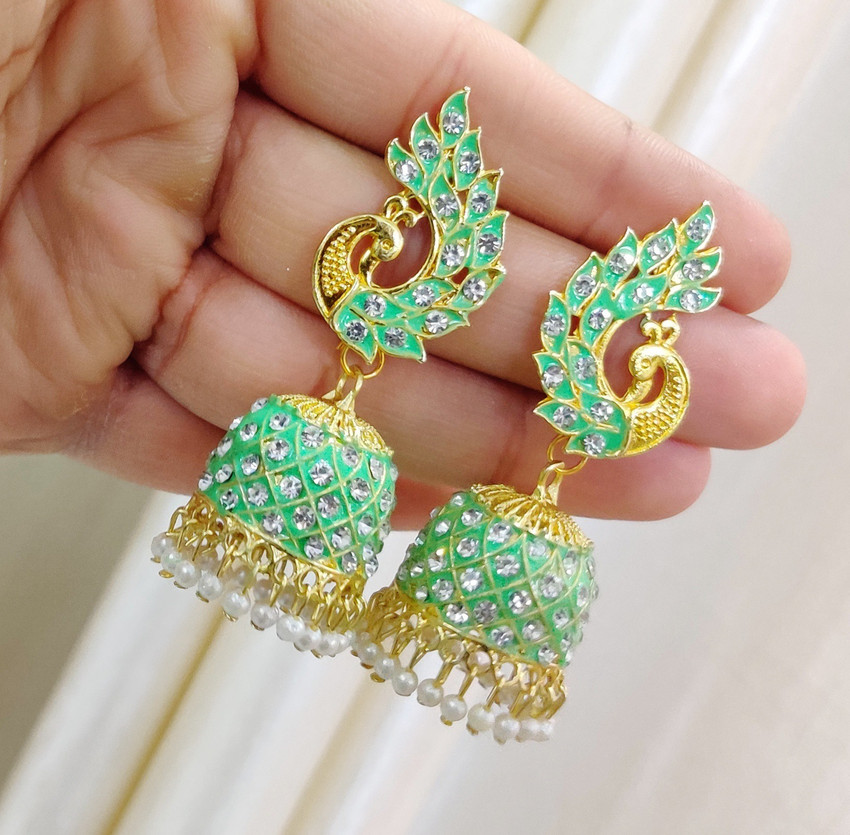 Peacock clearance earrings flipkart