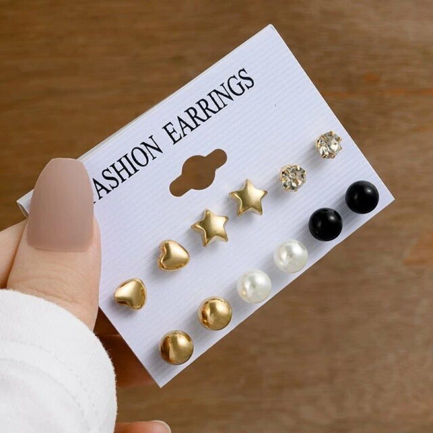 40 Pairs Earrings for Women, Little Girls Cute Stainless Steel Stud Earrings  Set