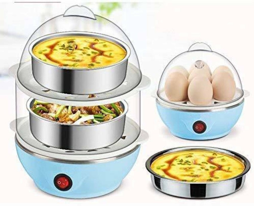 Double Layer Egg Boiler with Measuring Cup Electric Automatic Mini