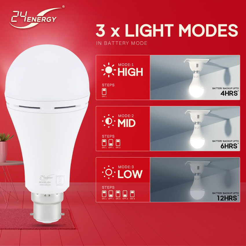 24 energy rechargeable bulb cheap