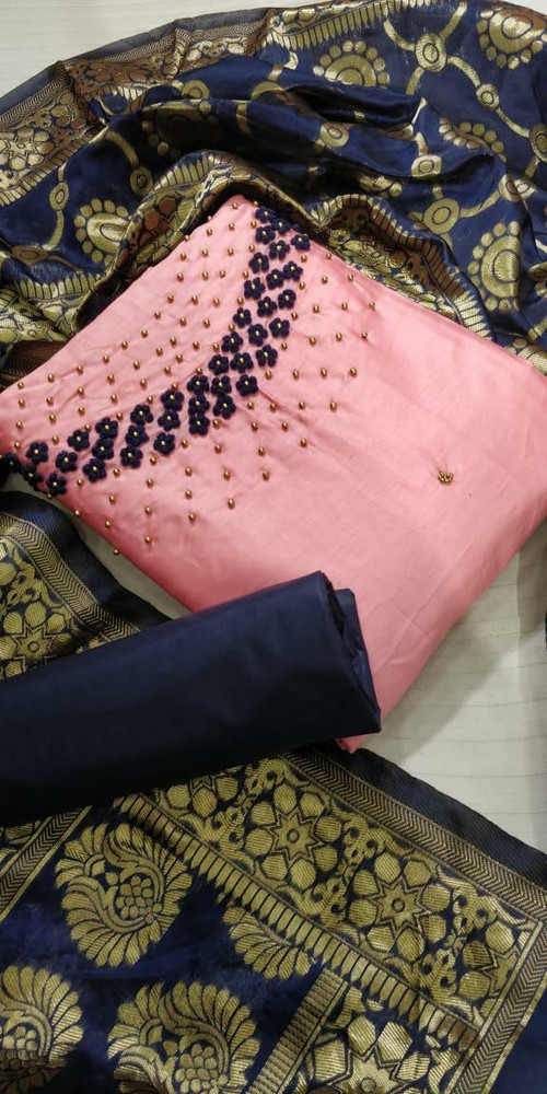 Heavy work dress material sale online