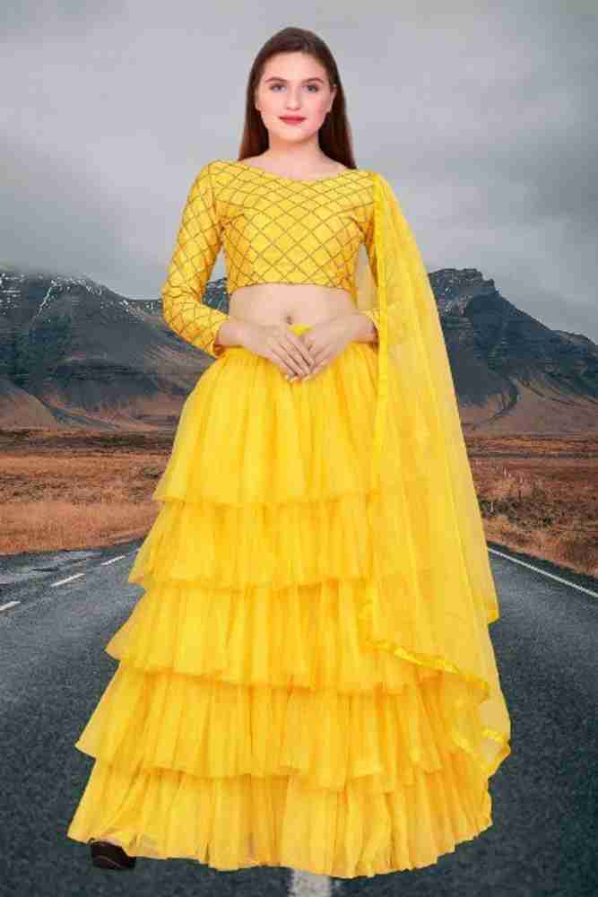 RUDKI ENTERPRISE Women A line Yellow Dress Buy RUDKI ENTERPRISE