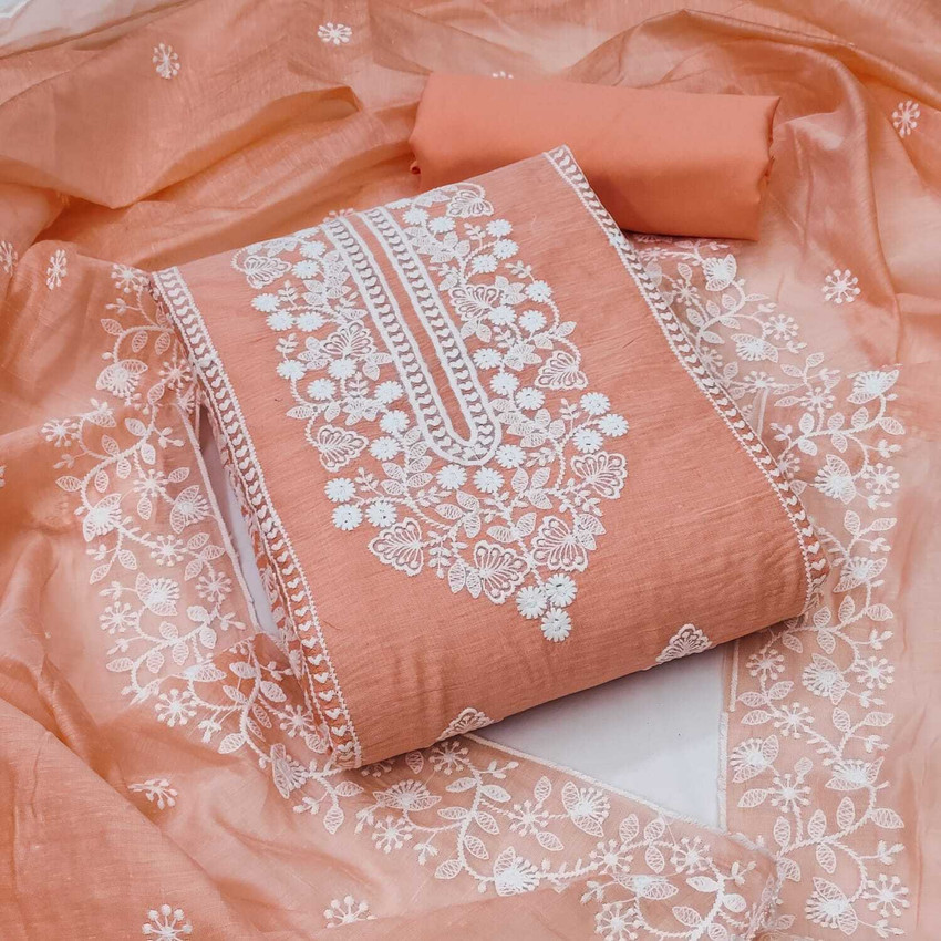 Peach colour churidar materials outlet