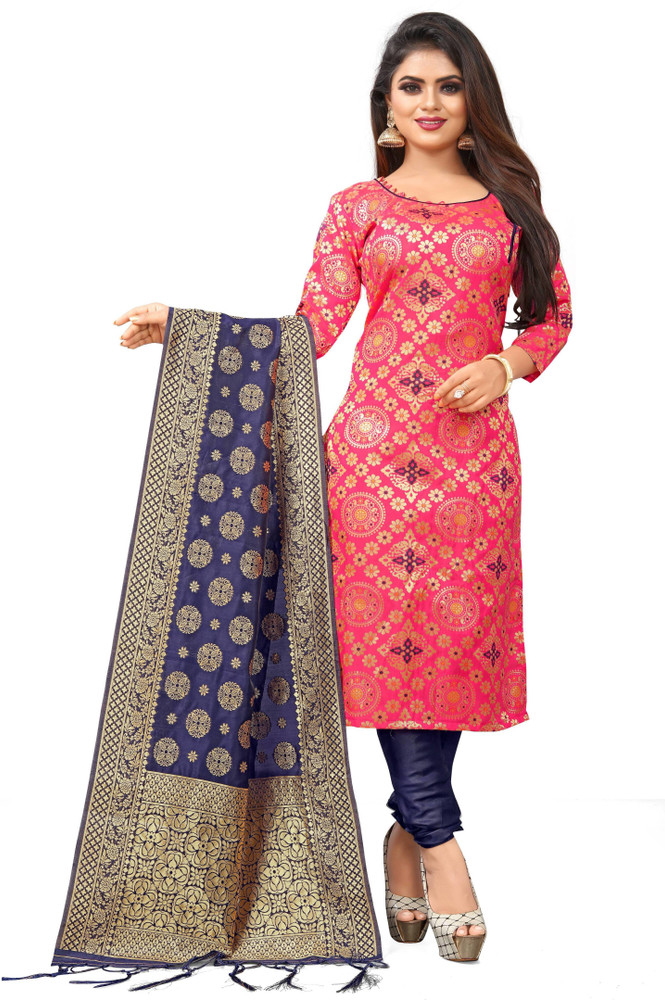 omkar fashion Brocade Printed Salwar Suit Material Price in India Buy omkar fashion Brocade Printed Salwar Suit Material online at Flipkart