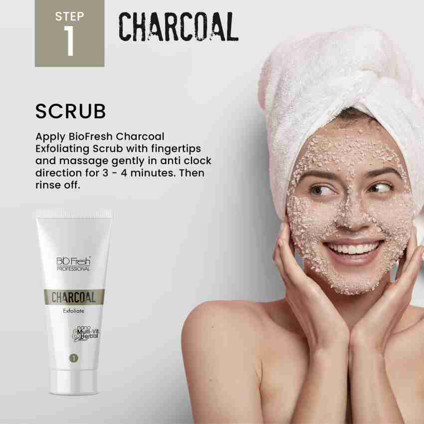 Biofresh Black Charcoal Facial Kit, Beauty Glow Face Kit All Type