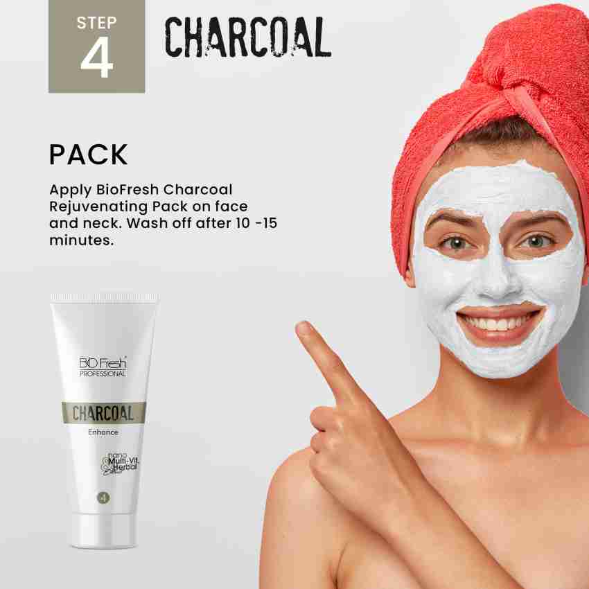 Biofresh Black Charcoal Facial Kit, Beauty Glow Face Kit All Type