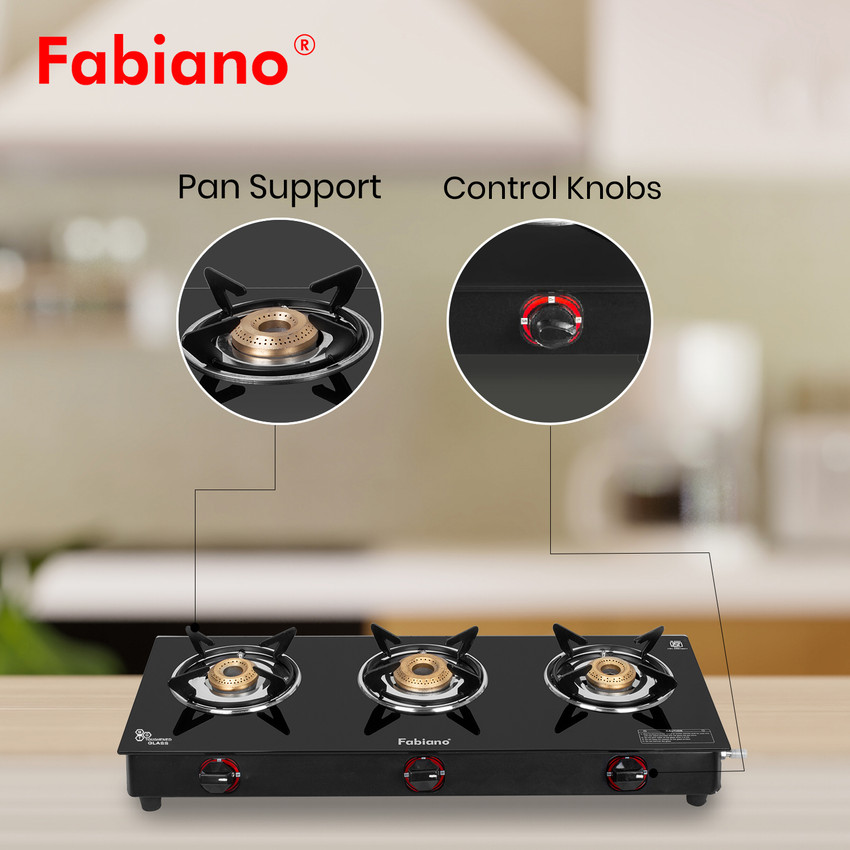 Fabiano gas best sale stove 3 burner