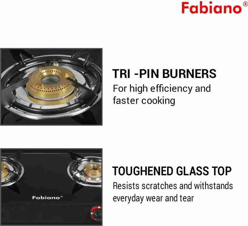 Fabiano 3 Burner Curl Smart Auto Ignition ISI Certified LPG To