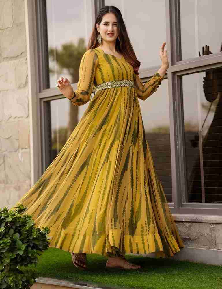 Latest yellow dress cheap