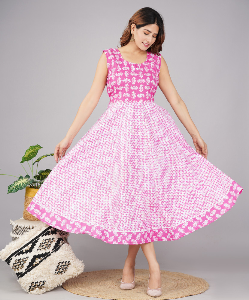 Rosette Women Maxi Pink Dress