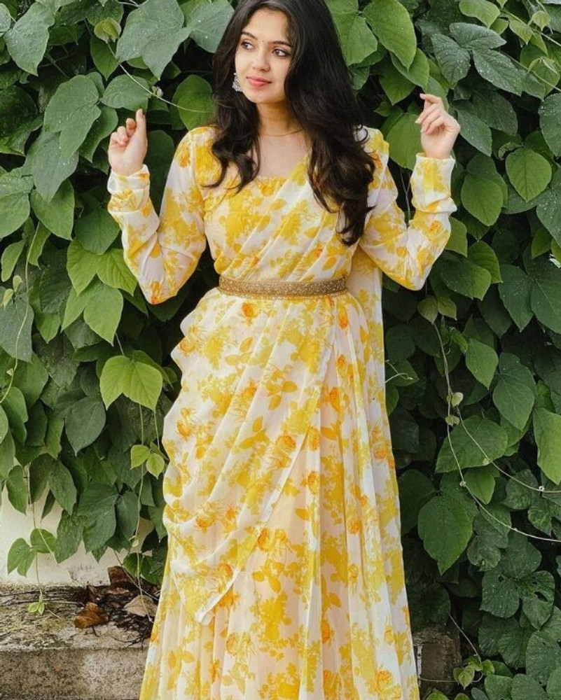 SHUBHAMFASHIONN Flared A line Gown Price in India Buy SHUBHAMFASHIONN Flared A line Gown online at Flipkart