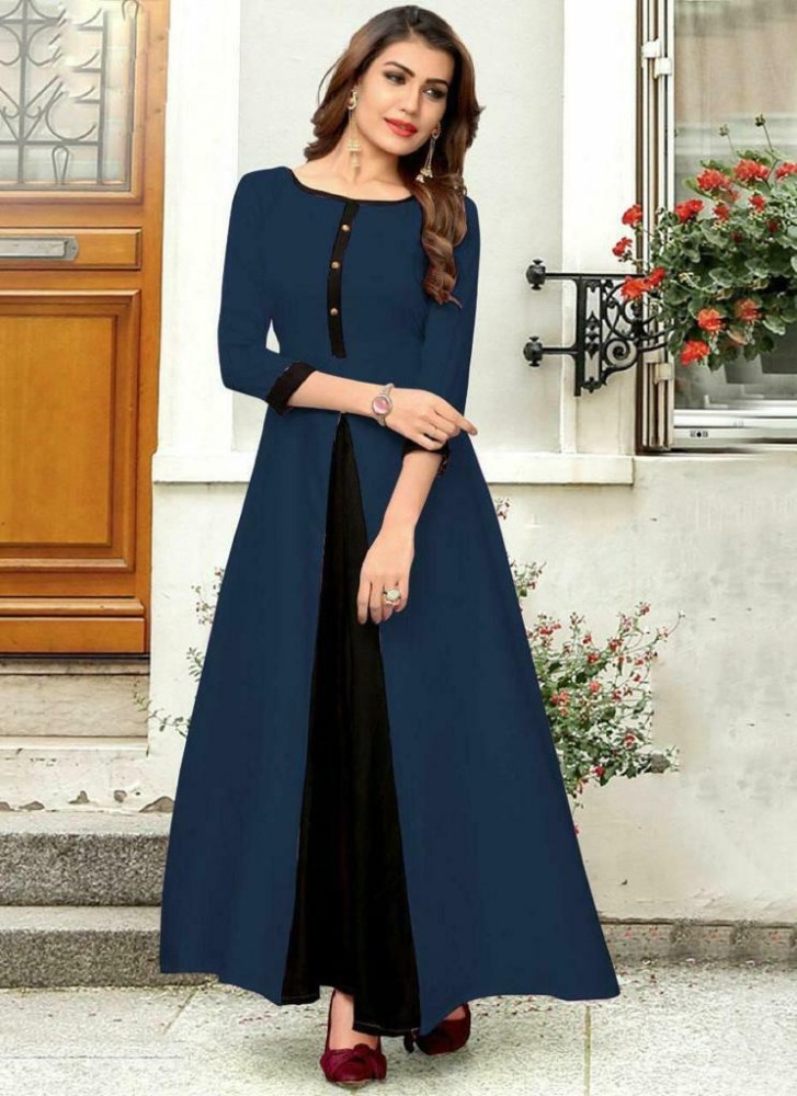 Buy Navy Blue Embroidered Dress Online  W for Woman