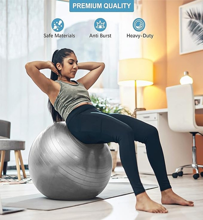 GJSHOP PVC Gym Ball for Exercise Yoga with Foot Pump Anti Burst Yoga Exercise Gym Gym Ball Price in India Buy GJSHOP PVC Gym Ball for Exercise Yoga with
