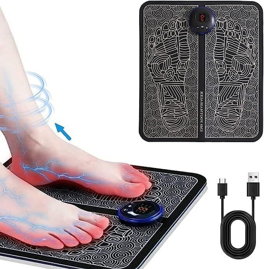 Electric EMS Foot Massager Pad Relief Pain Relax Feet Acupoints Massage Mat  Heat