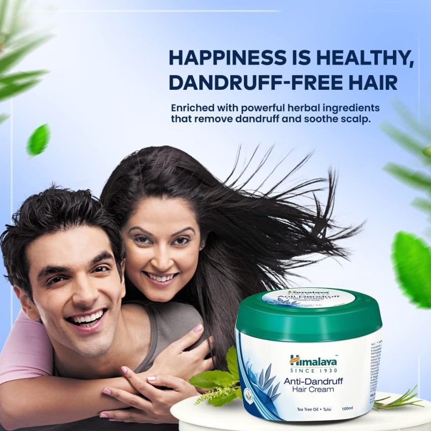 Himalaya Anti-Dandruff Hair Cream | Removes & Prevents Dandruff | Non  Sticky Oil Replacement Hair Cream | Soothes Scalp | With Tea Tree Oil &  Tulsi | For Women & Men | 100ml : Amazon.in: Beauty
