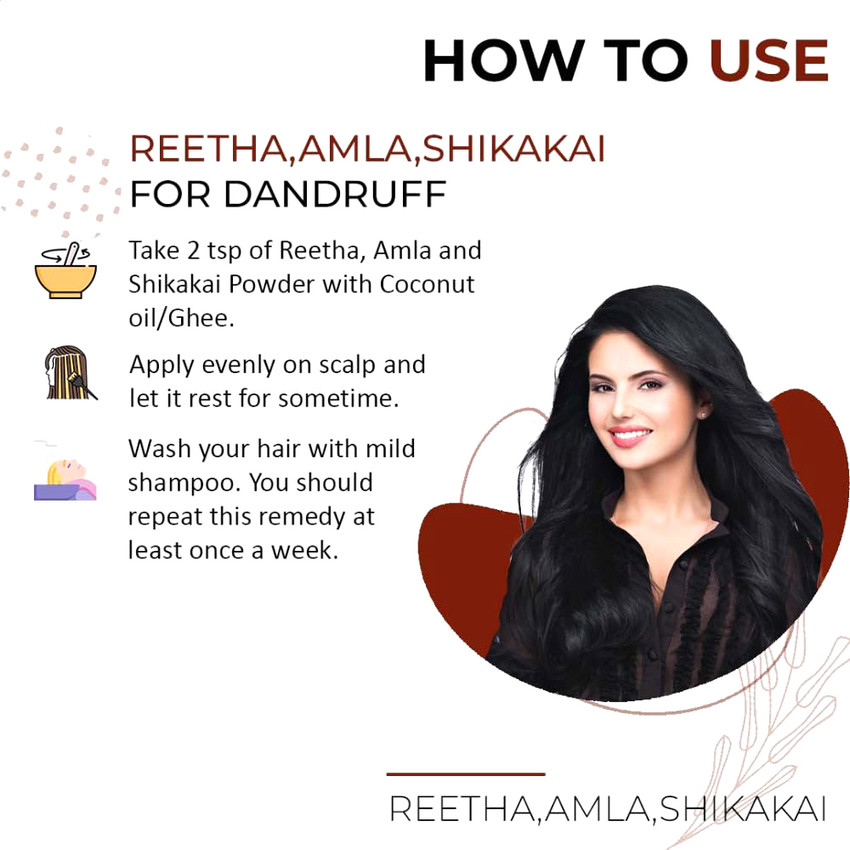 Ayurgen Herbals Organic Amla Reetha Shikakai Powder for Hair