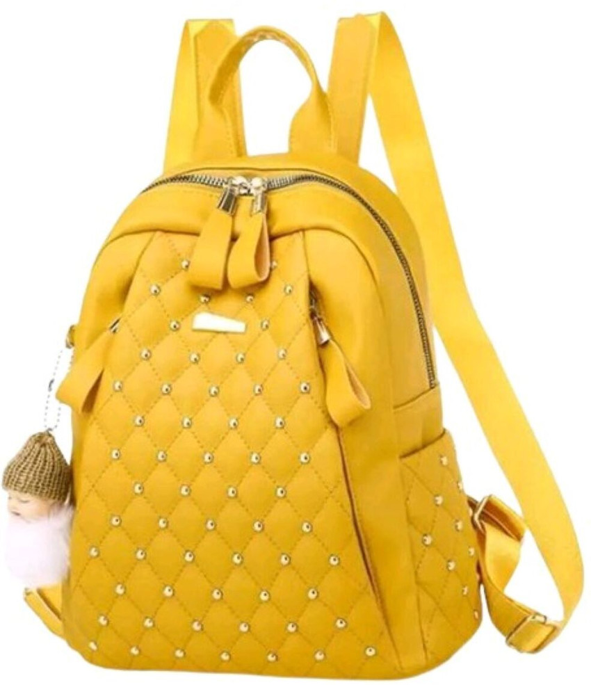 The Monaina crapt Maya Women s Stylish backpacks for women 5 L Backpack YELLOW Price in India Flipkart