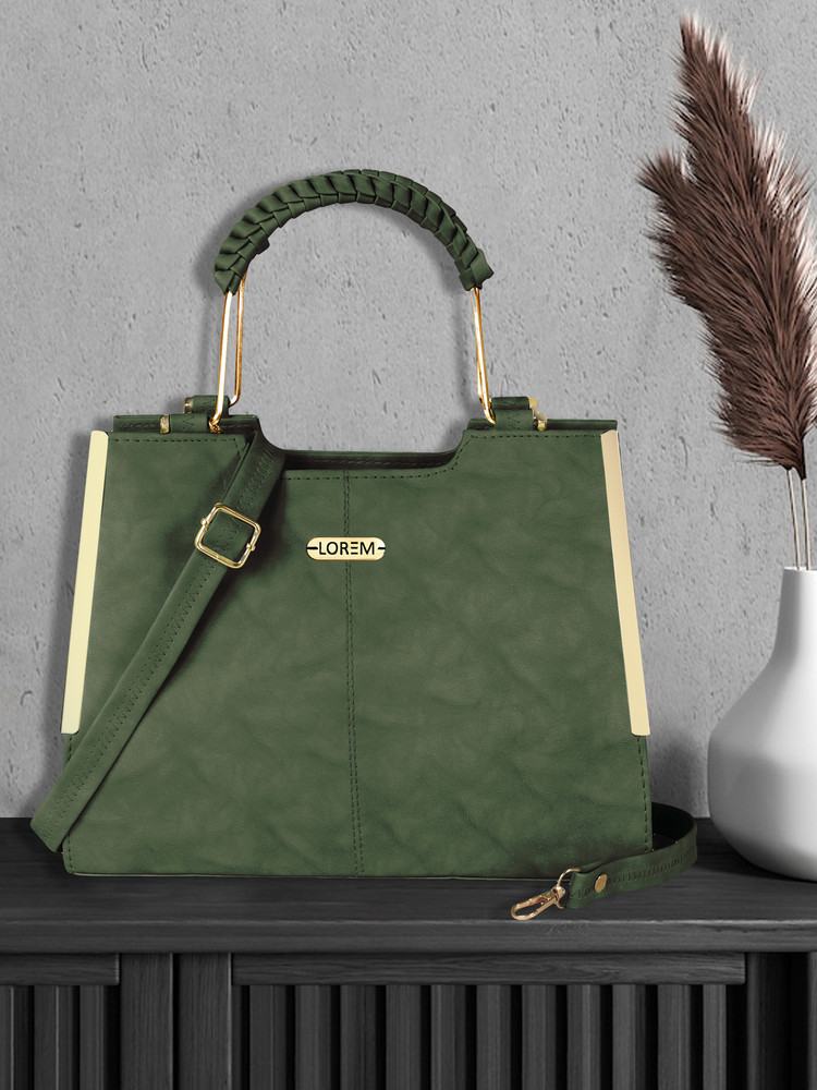 Khaki oversized ring front slouch bag outlet