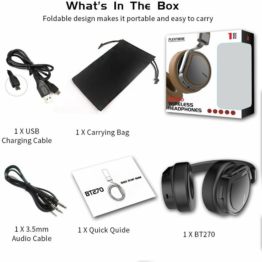 Plextone bt270 sales wireless bluetooth headphone