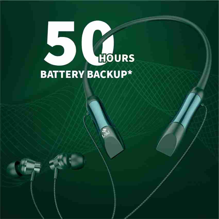 U i Holiday 50Hours Music Time Bluetooth Neckband Wireless Headset